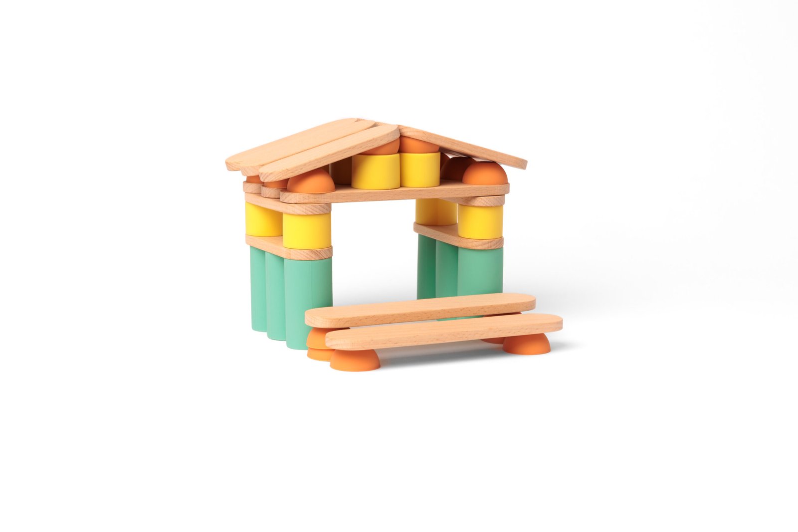 Open play set for building imaginary objects