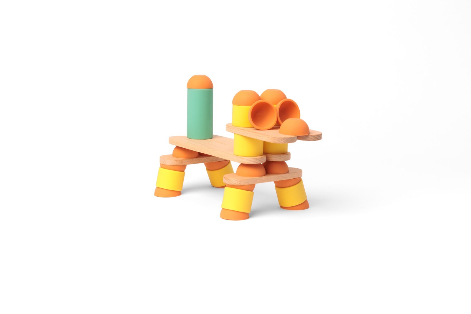 Open play set for building imaginary objects