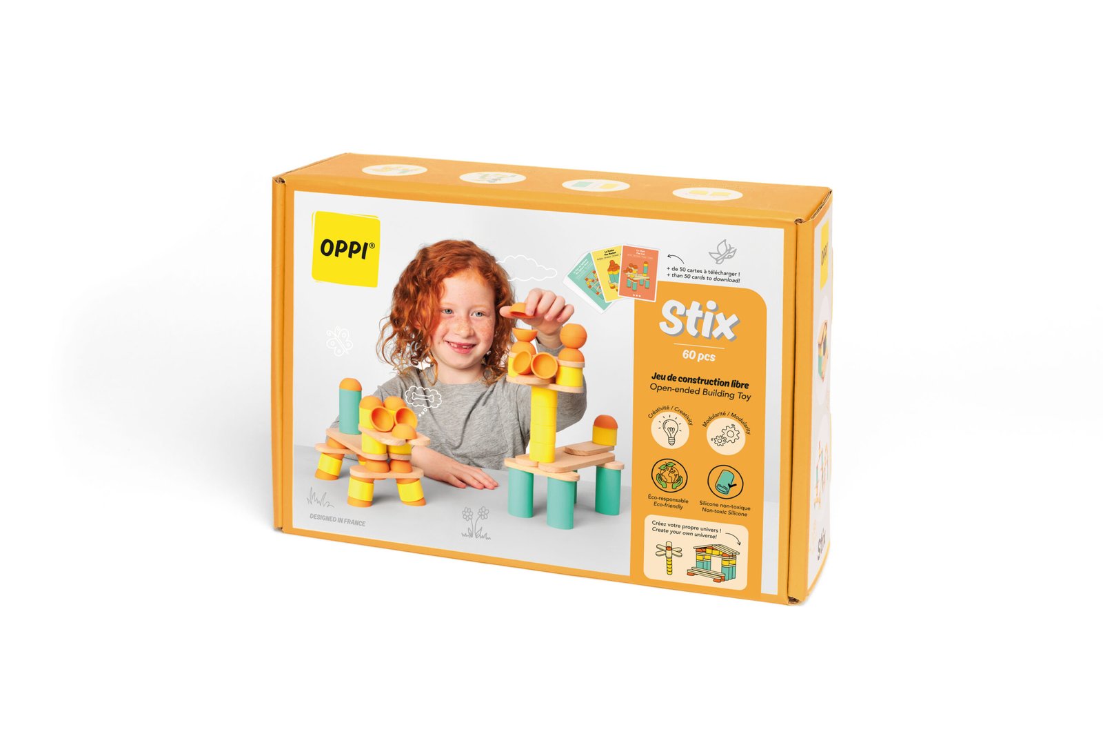 Open play set for building imaginary objects
